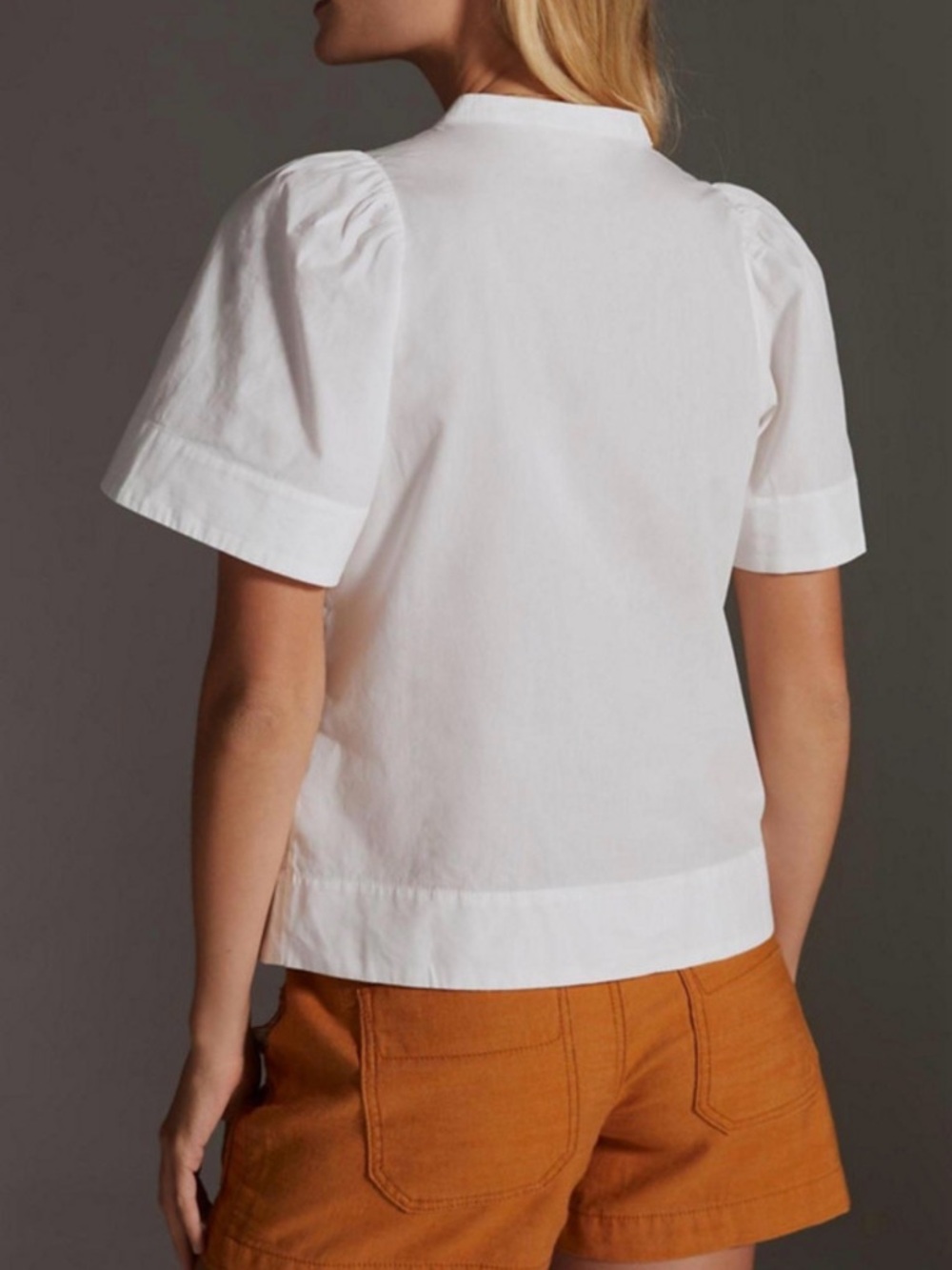 Anthropologie White Pintuck Popover Top - Picture 12 of 14